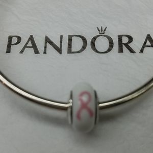 💗Authentic Pandora Charm Breast Awareness
